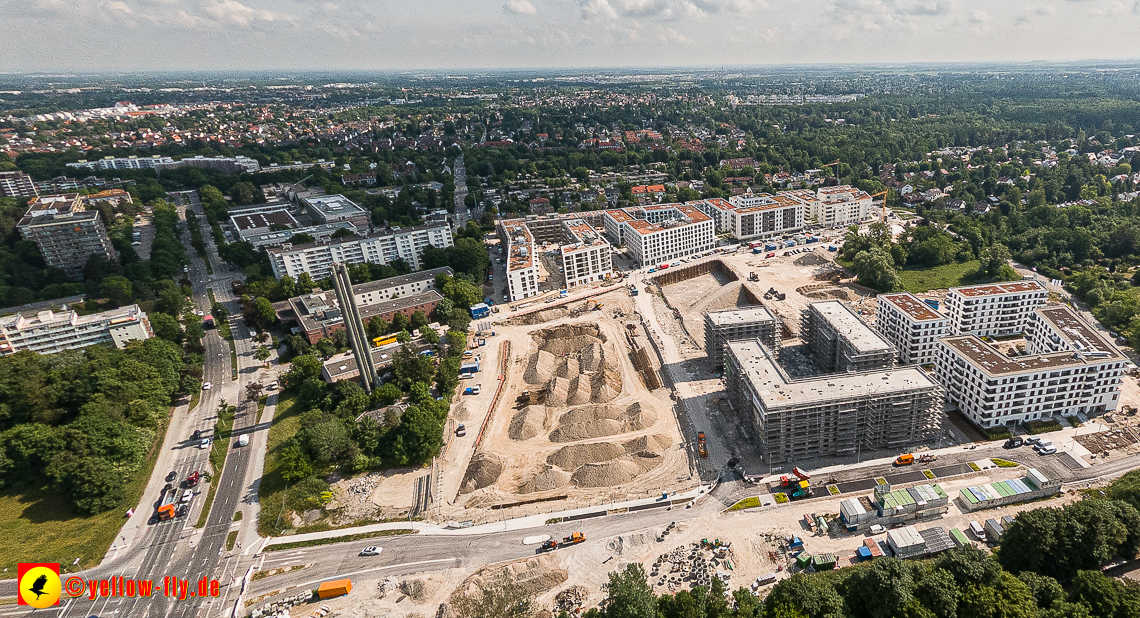 07.06.2023 - Aktuelle Luftbilder aus dem Alexisquartier und Pandion Verde in Neuperlach in München